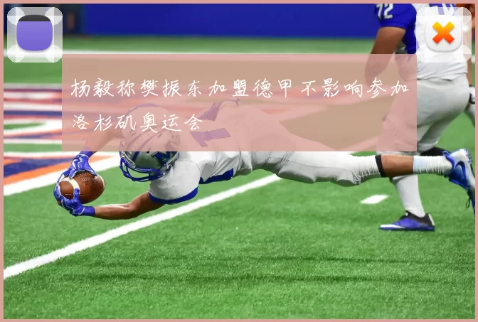 杨毅称樊振东加盟德甲不影响参加洛杉矶奥运会